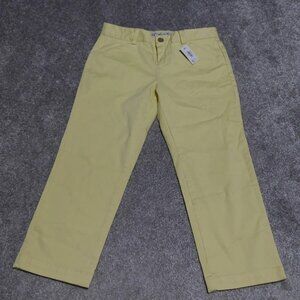 R79 Jeans Women's Size 00 Yellow Cropped Straight Leg Slash Pocket Casual
